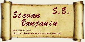 Stevan Banjanin vizit kartica